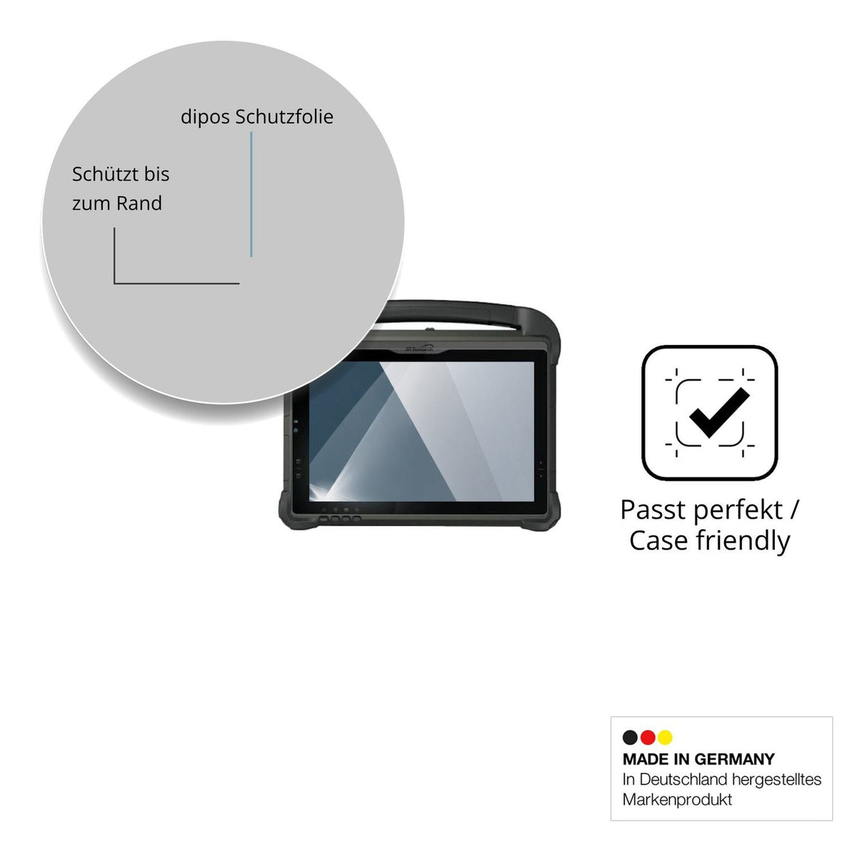 Besonders flexibler Displayschutz mit Anti-Shock-Schicht im Materialmix