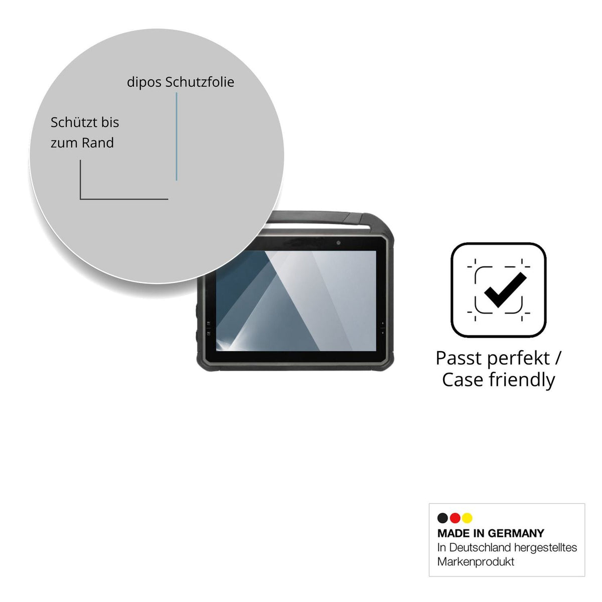 Besonders flexibler Displayschutz mit Anti-Shock-Schicht im Materialmix