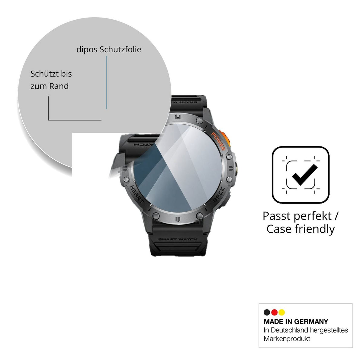 Besonders flexibler Displayschutz mit Anti-Shock-Schicht im Materialmix