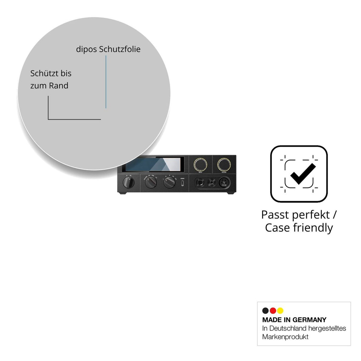 Besonders flexibler Displayschutz mit Anti-Shock-Schicht im Materialmix