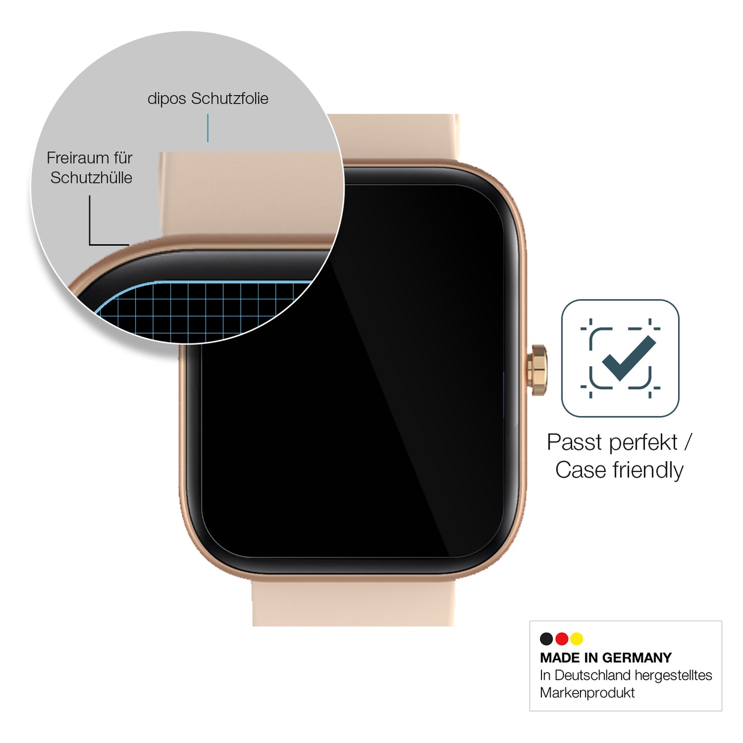 Besonders flexibler Displayschutz mit Anti-Shock-Schicht im Materialmix