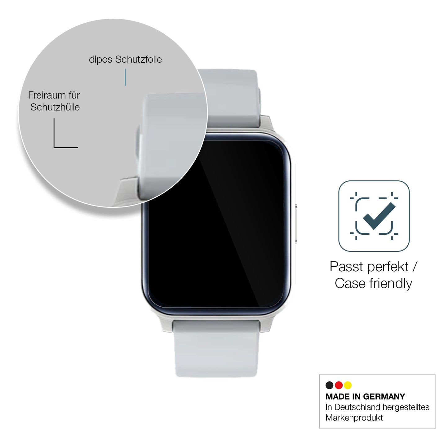 Besonders flexibler Displayschutz mit Anti-Shock-Schicht im Materialmix
