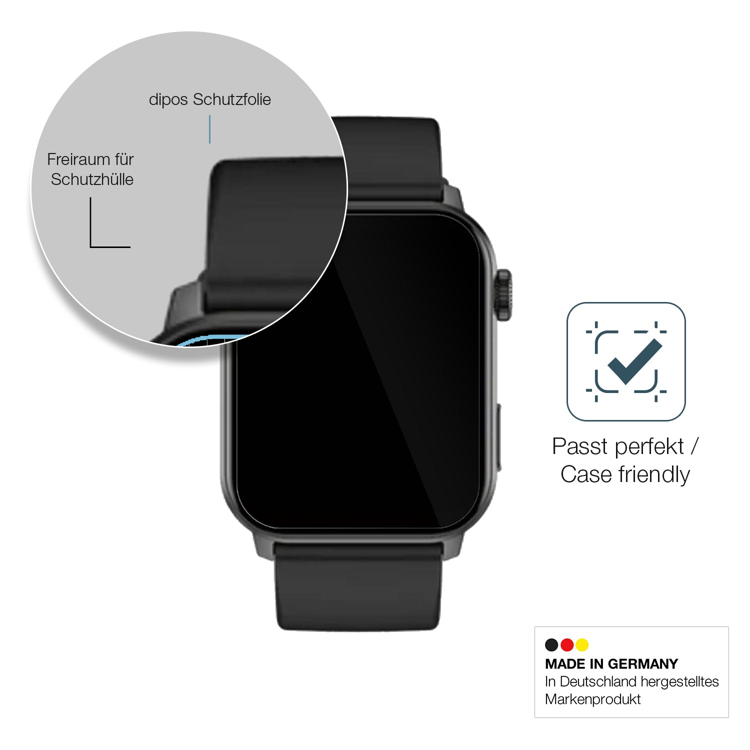 Besonders flexibler Displayschutz mit Anti-Shock-Schicht im Materialmix
