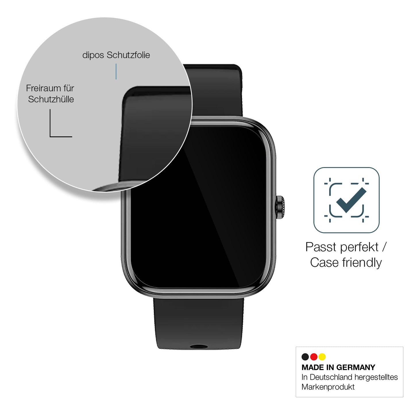 Besonders flexibler Displayschutz mit Anti-Shock-Schicht im Materialmix