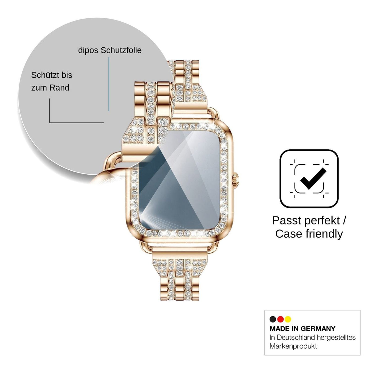 2x 9H Schutzfolie für Fitonyo Smartwatch 1.29 Panzerfolie