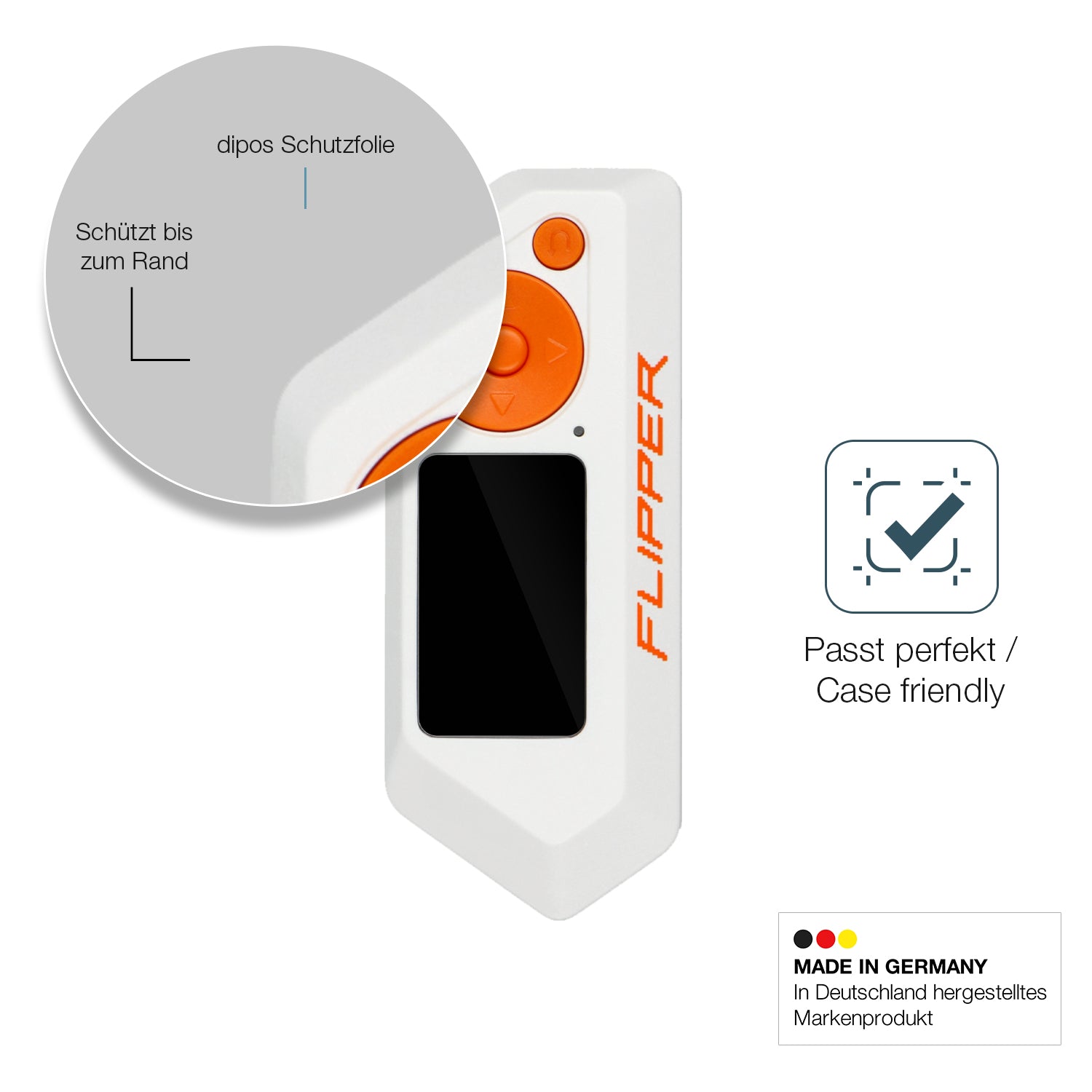 Besonders flexibler Displayschutz mit Anti-Shock-Schicht im Materialmix