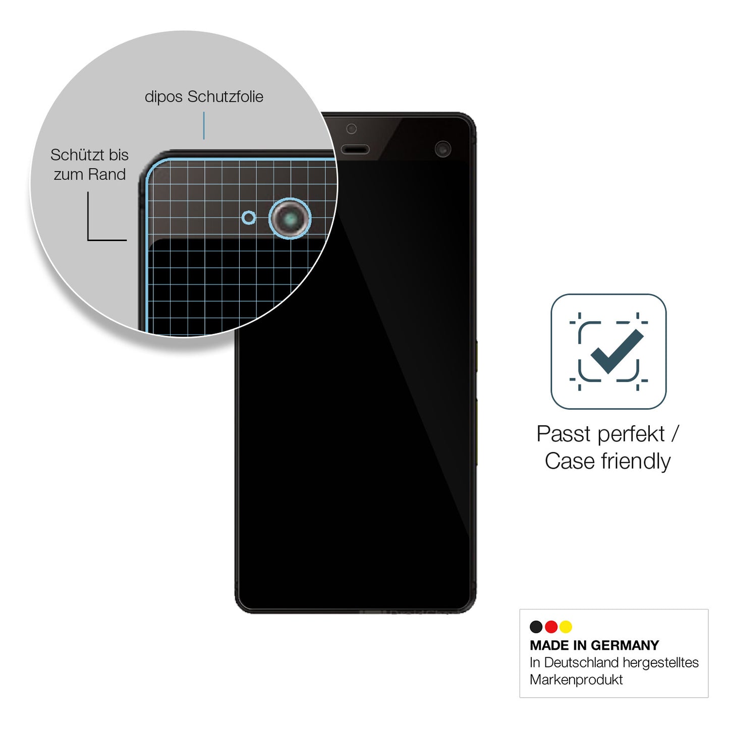 Besonders flexibler Displayschutz mit Anti-Shock-Schicht im Materialmix