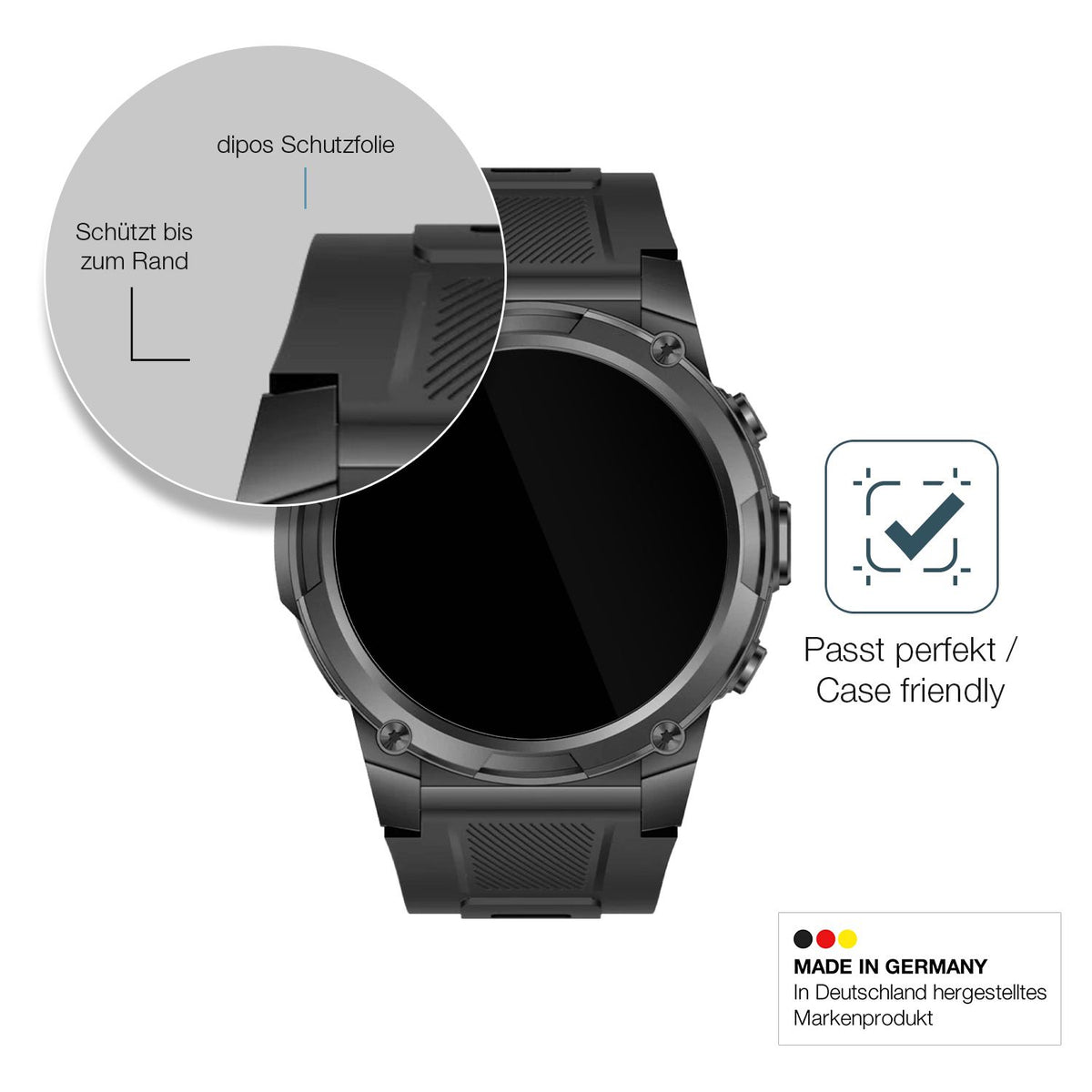 Besonders flexibler Displayschutz mit Anti-Shock-Schicht im Materialmix