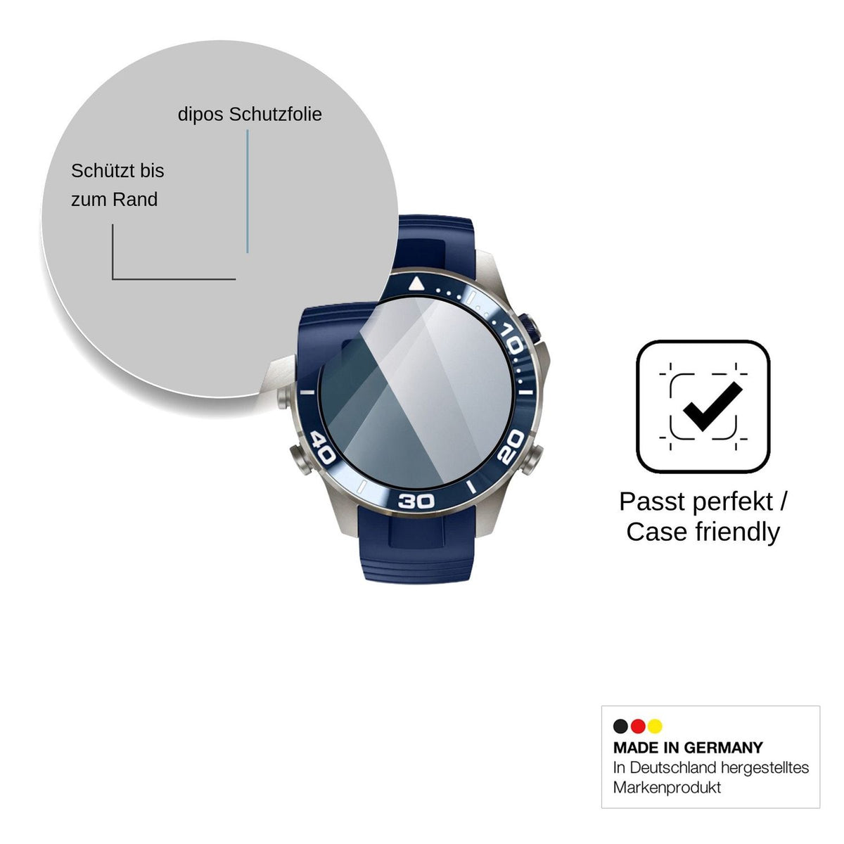 2x 9H Schutzfolie für Garmin MARQ Diver Panzerfolie