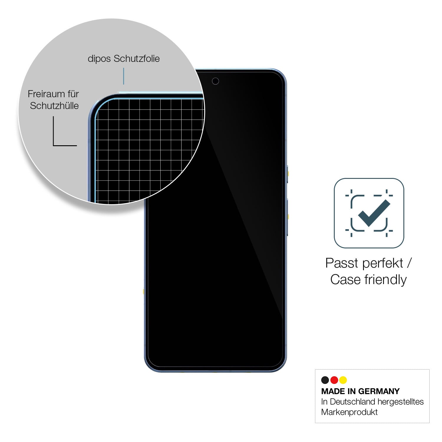 Besonders flexibler Displayschutz mit Anti-Shock-Schicht im Materialmix