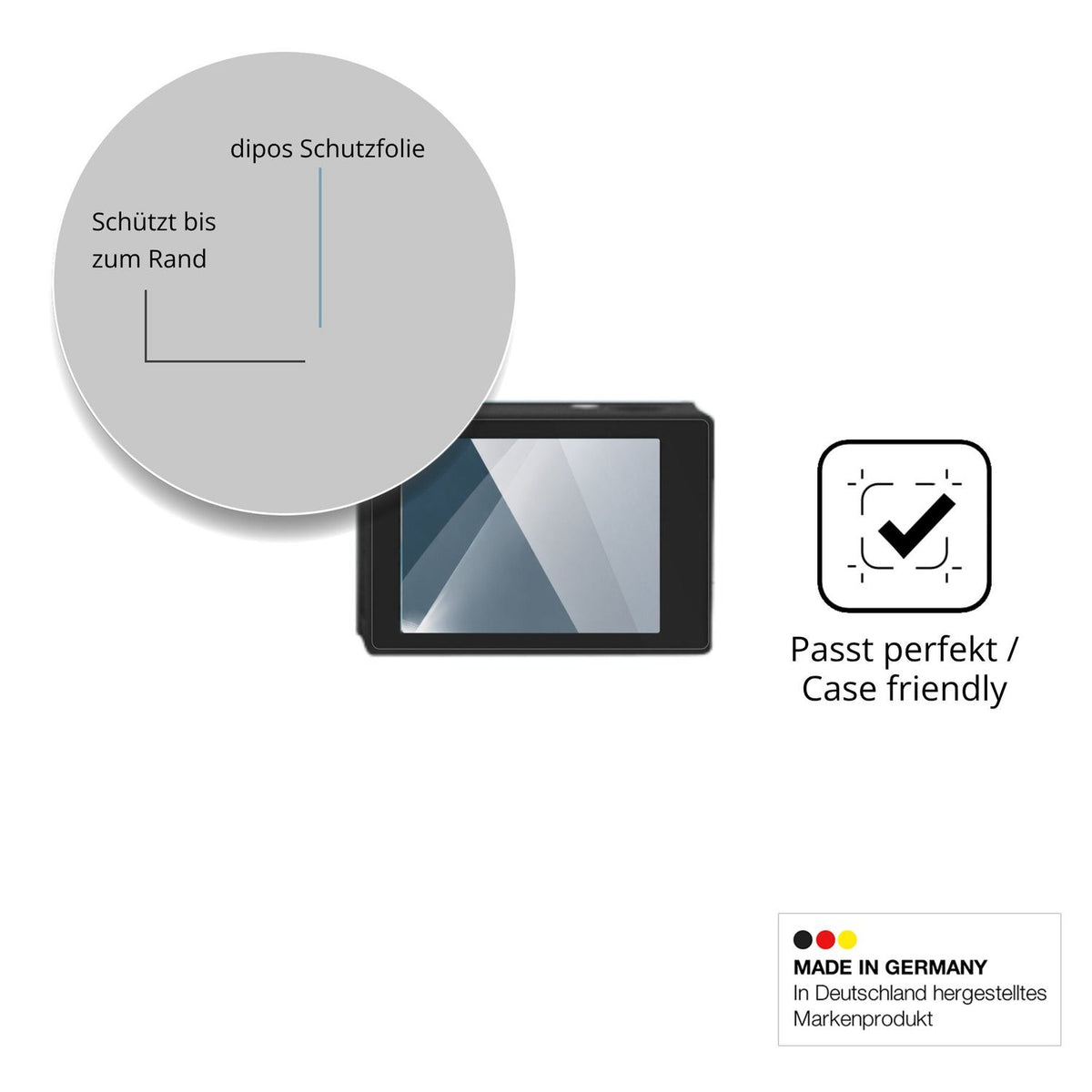 Besonders flexibler Displayschutz mit Anti-Shock-Schicht im Materialmix