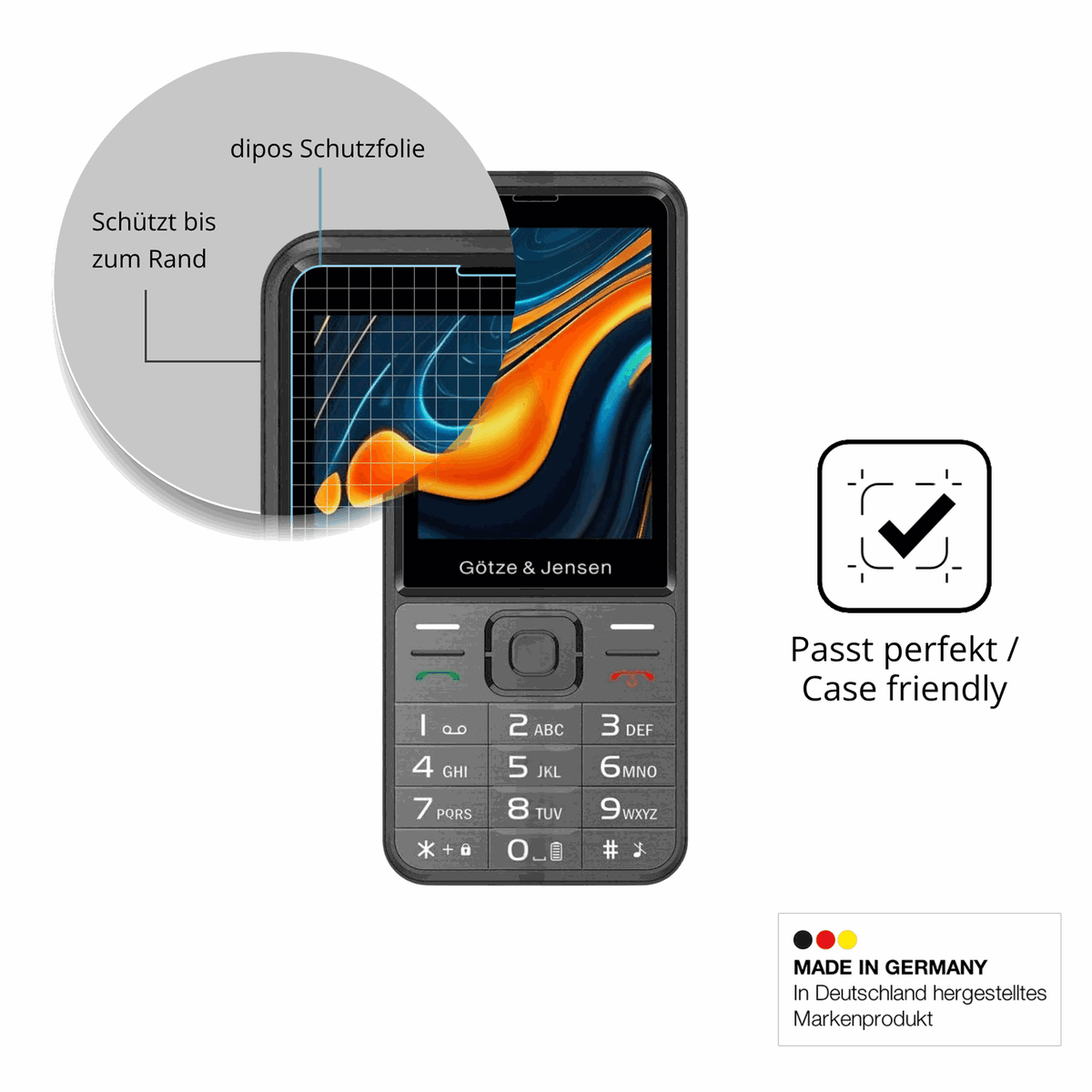 Besonders flexibler Displayschutz mit Anti-Shock-Schicht im Materialmix