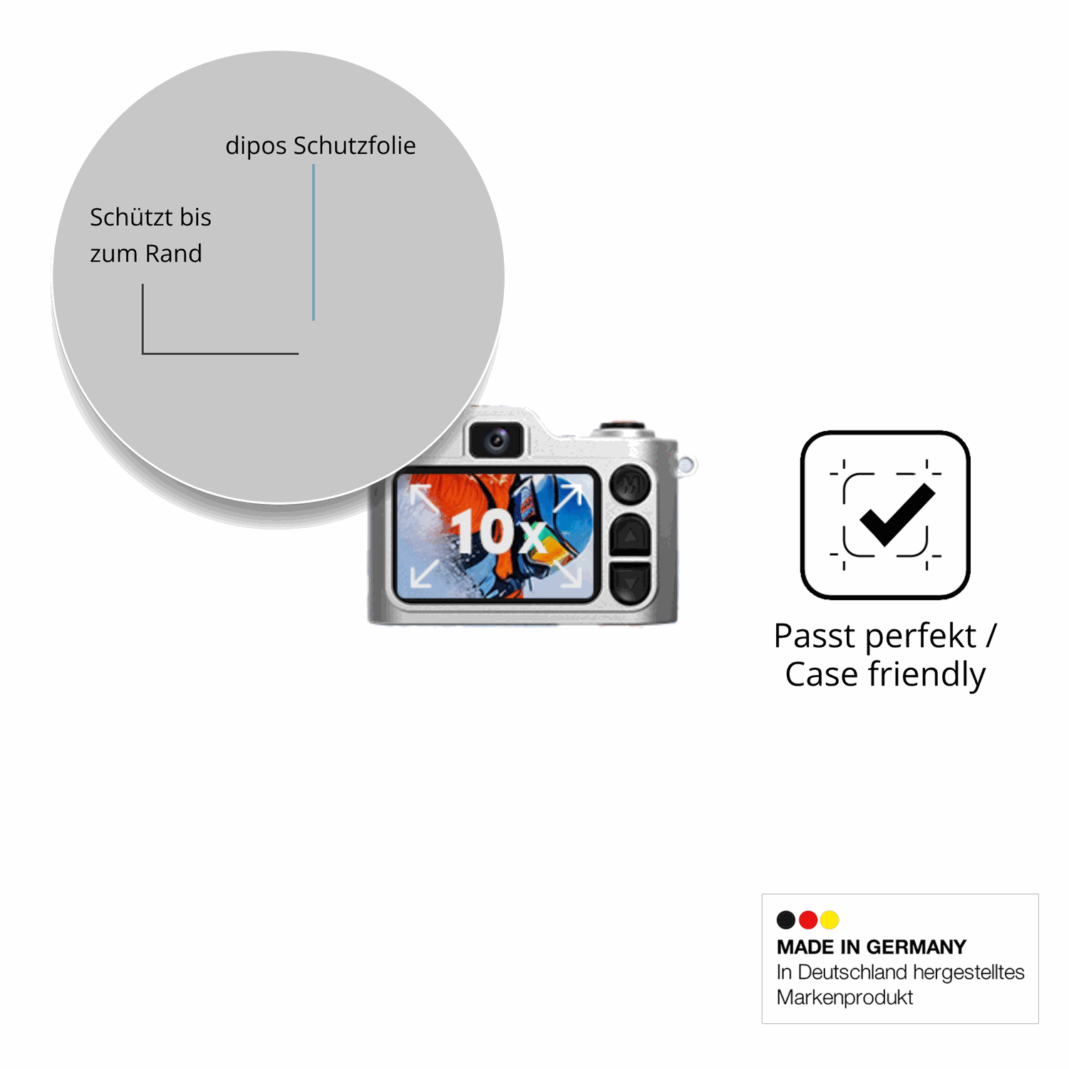 Besonders flexibler Displayschutz mit Anti-Shock-Schicht im Materialmix