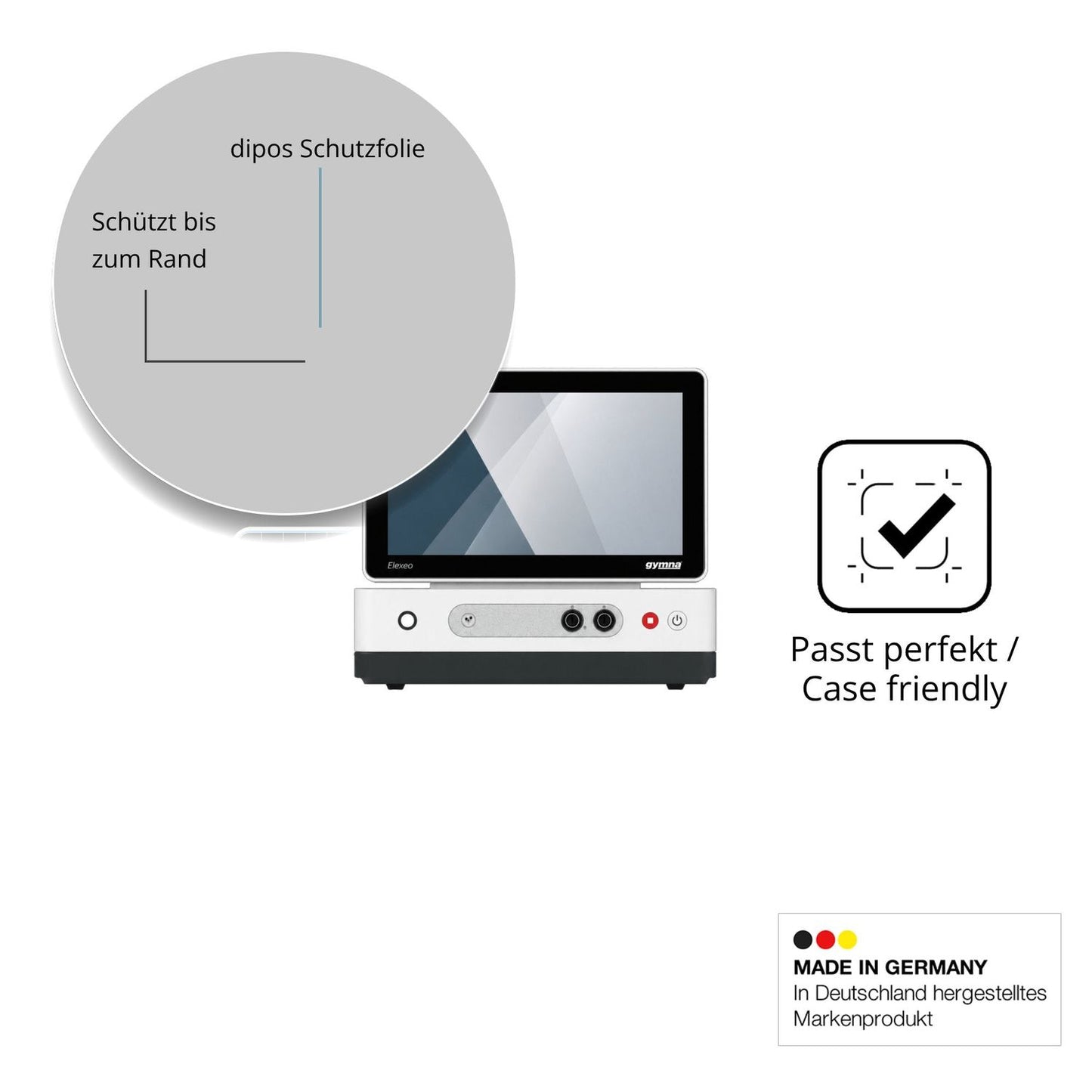 Besonders flexibler Displayschutz mit Anti-Shock-Schicht im Materialmix