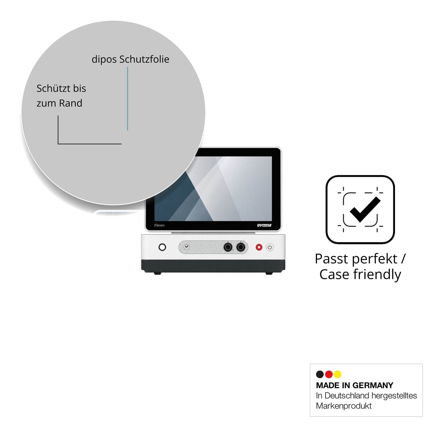 Besonders flexibler Displayschutz mit Anti-Shock-Schicht im Materialmix