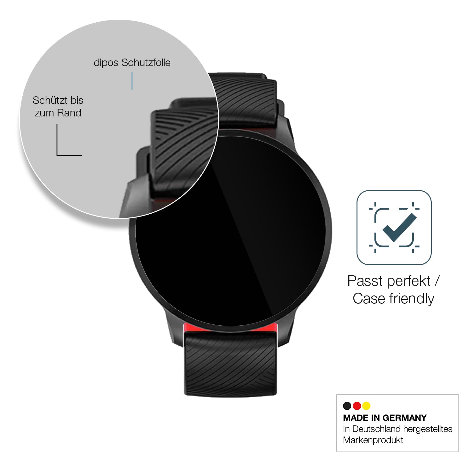 Besonders flexibler Displayschutz mit Anti-Shock-Schicht im Materialmix