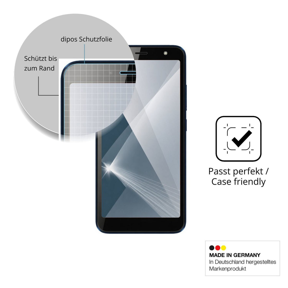 Besonders flexibler Displayschutz mit Anti-Shock-Schicht im Materialmix