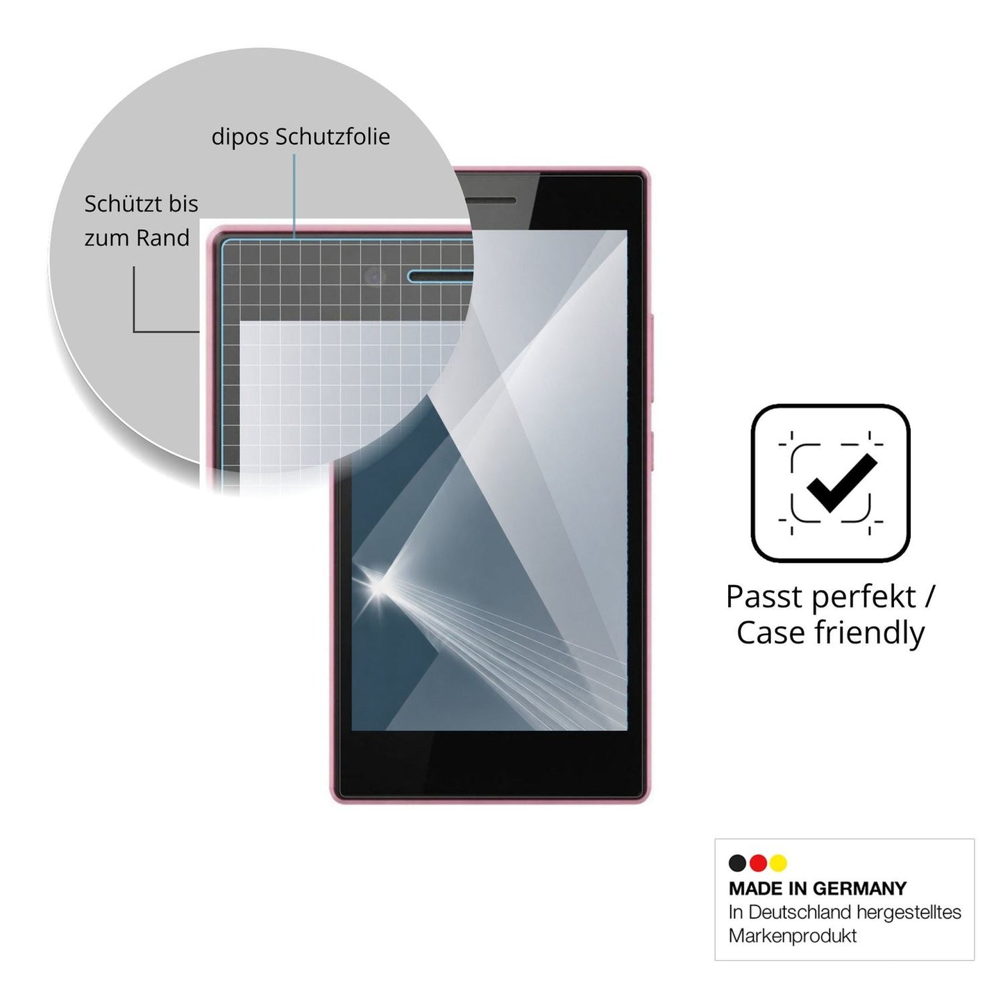 Besonders flexibler Displayschutz mit Anti-Shock-Schicht im Materialmix