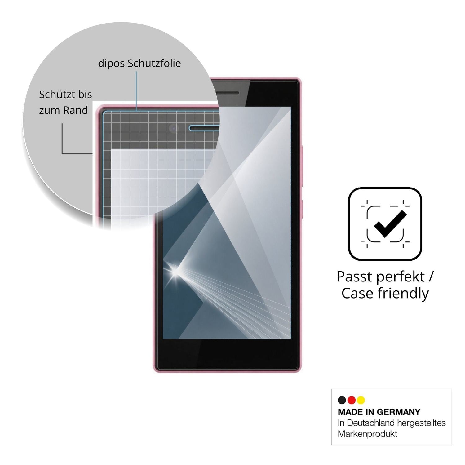 Besonders flexibler Displayschutz mit Anti-Shock-Schicht im Materialmix