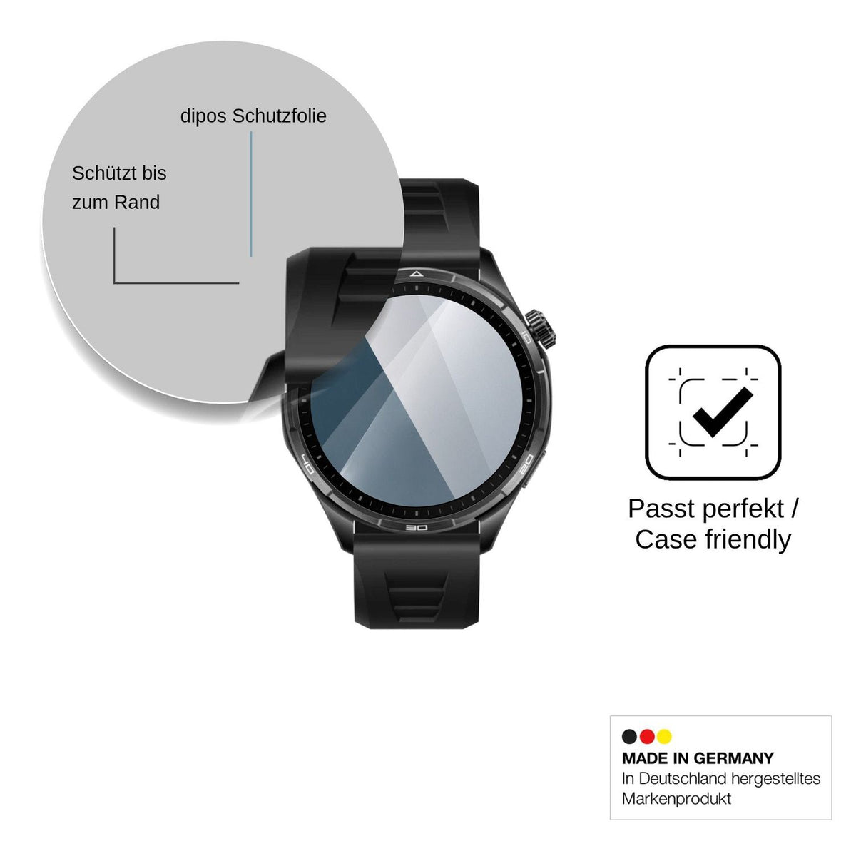 2x 9H Schutzfolie für Honor Watch 6 Pro Panzerfolie