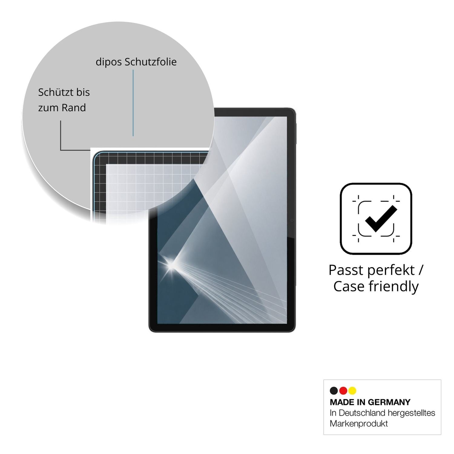 Besonders flexibler Displayschutz mit Anti-Shock-Schicht im Materialmix