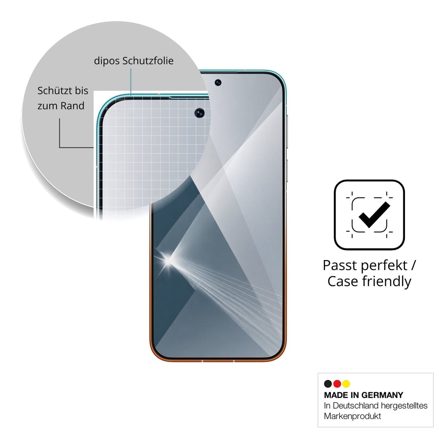 Besonders flexibler Displayschutz mit Anti-Shock-Schicht im Materialmix