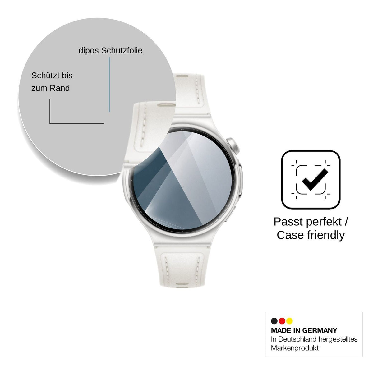 2x 9H Schutzfolie für Huawei Watch 6 42mm Panzerfolie