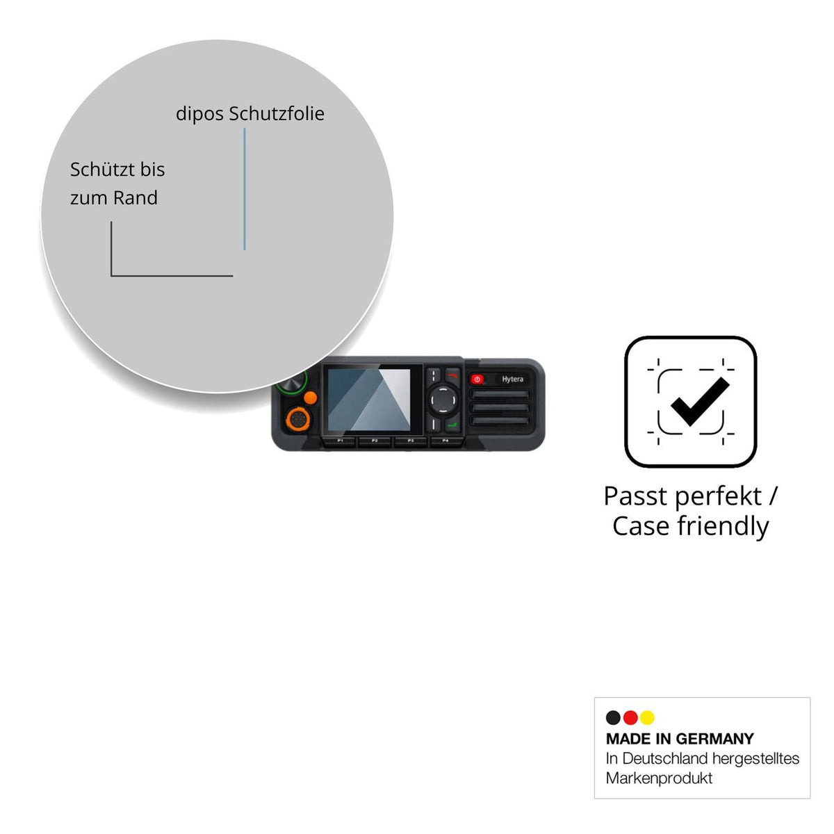 Besonders flexibler Displayschutz mit Anti-Shock-Schicht im Materialmix