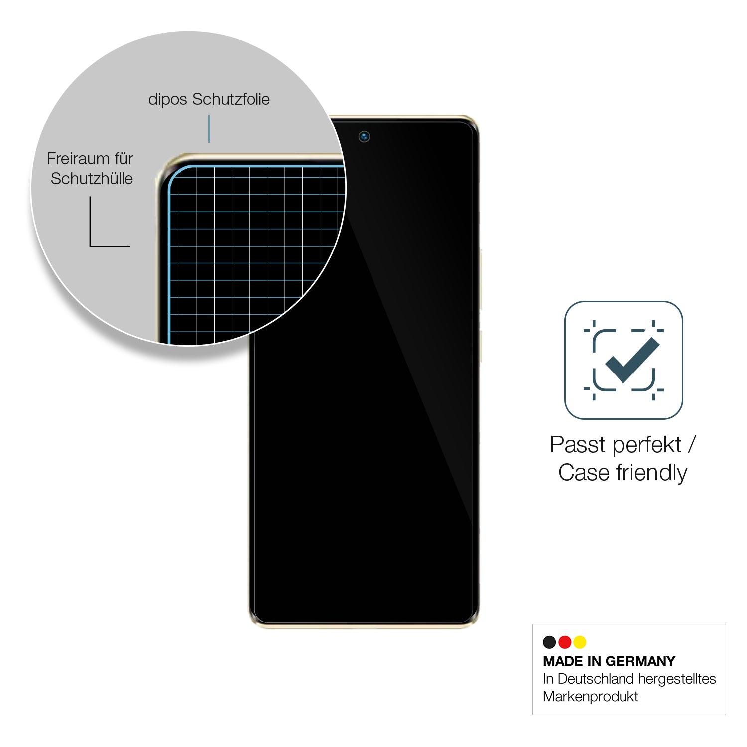 Besonders flexibler Displayschutz mit Anti-Shock-Schicht im Materialmix