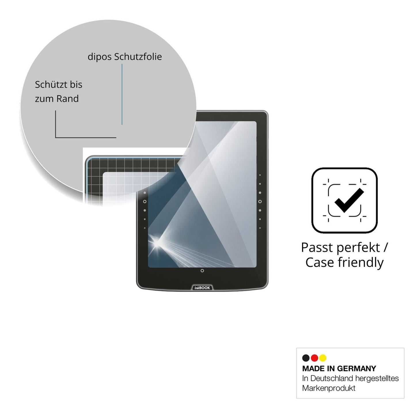 Besonders flexibler Displayschutz mit Anti-Shock-Schicht im Materialmix
