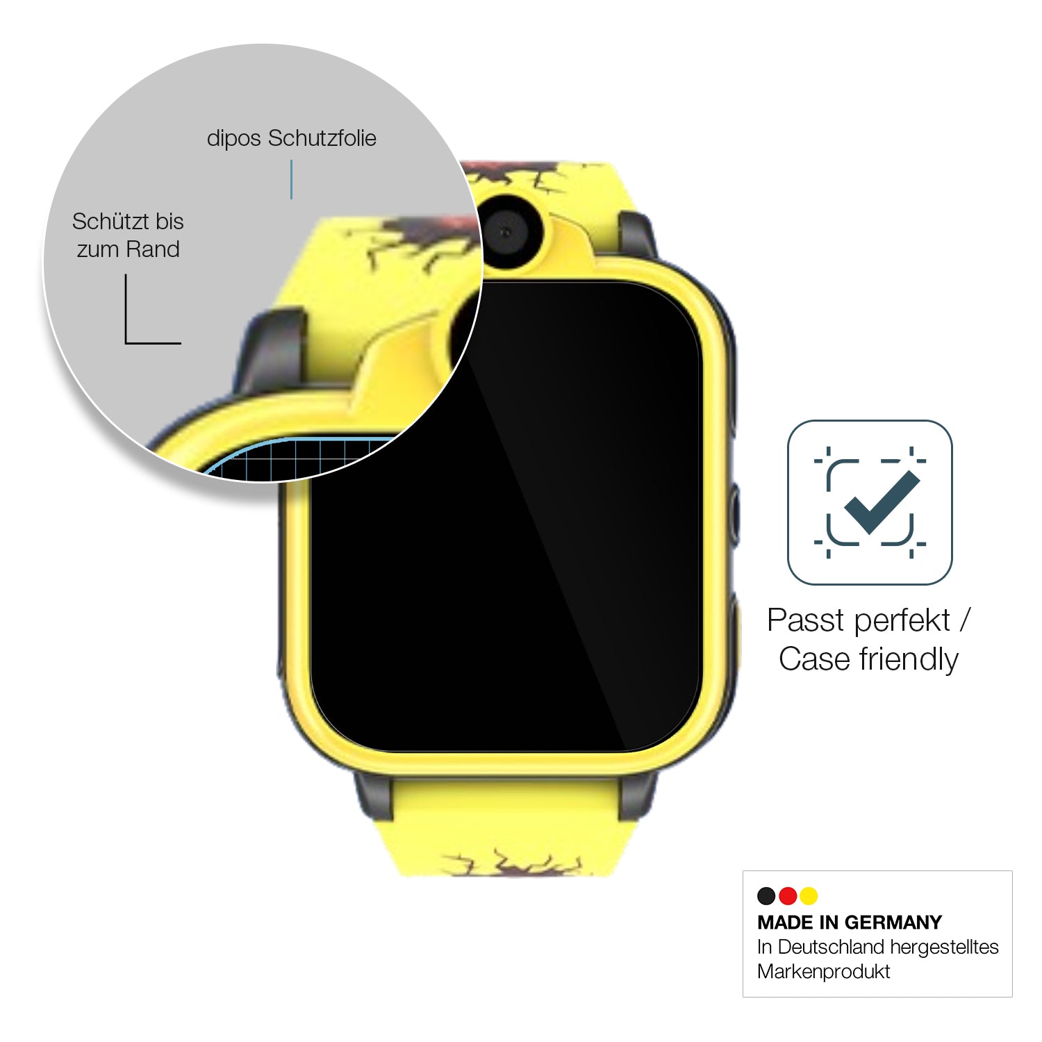 Besonders flexibler Displayschutz mit Anti-Shock-Schicht im Materialmix