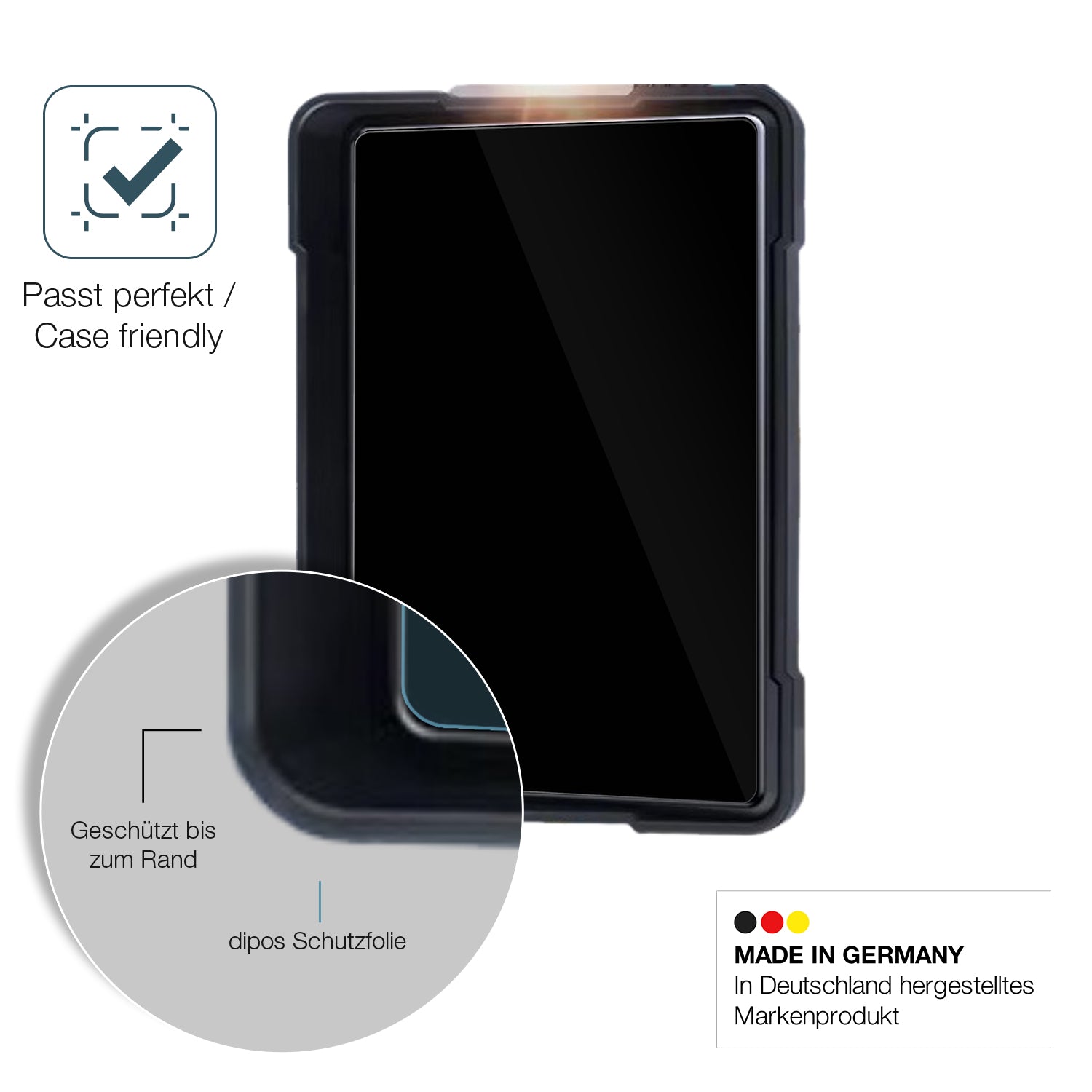 Besonders flexibler Displayschutz mit Anti-Shock-Schicht im Materialmix