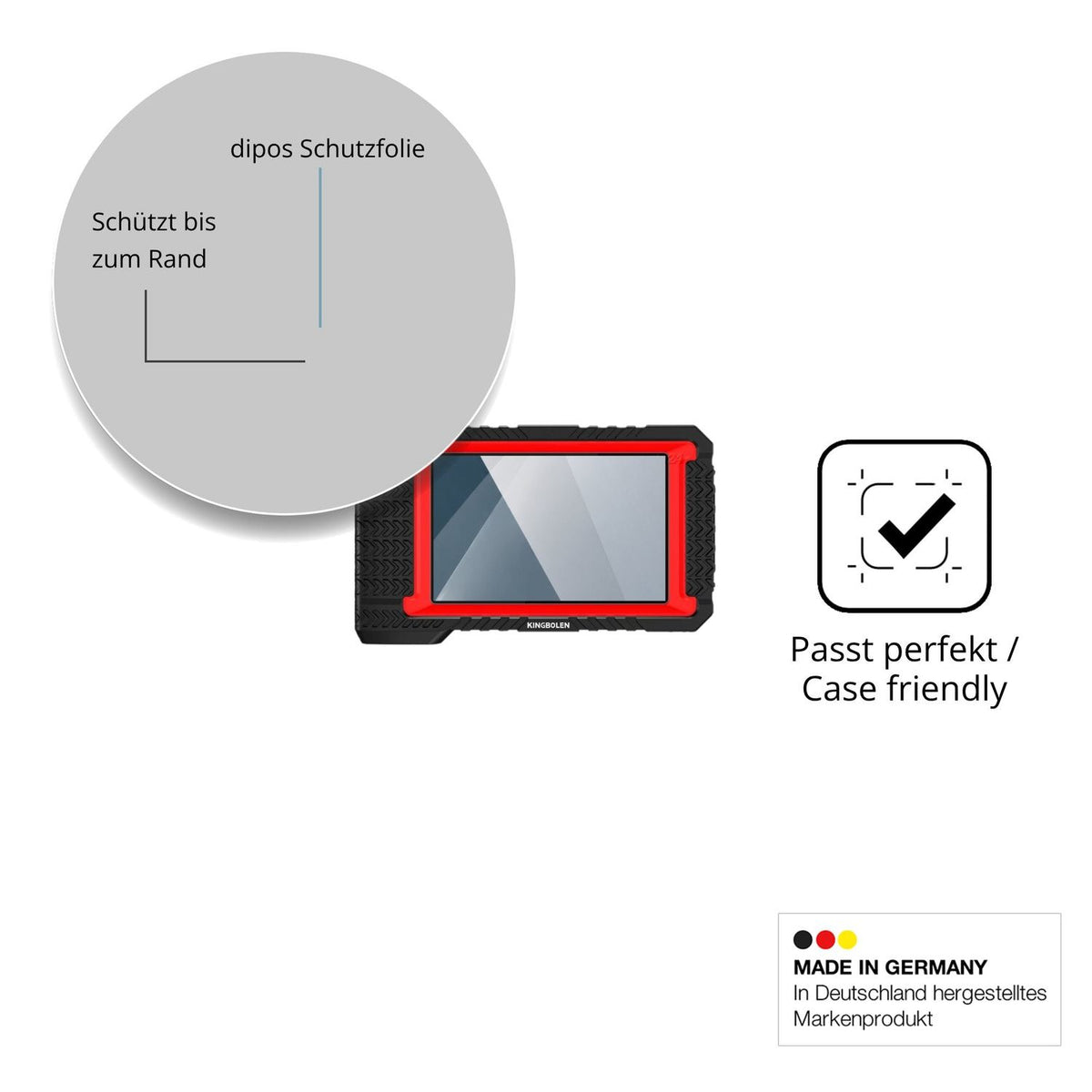 Besonders flexibler Displayschutz mit Anti-Shock-Schicht im Materialmix