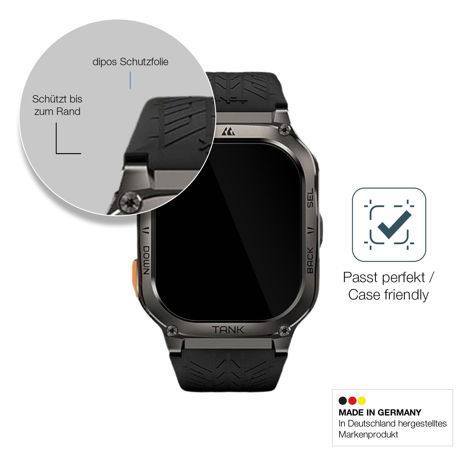 Besonders flexibler Displayschutz mit Anti-Shock-Schicht im Materialmix