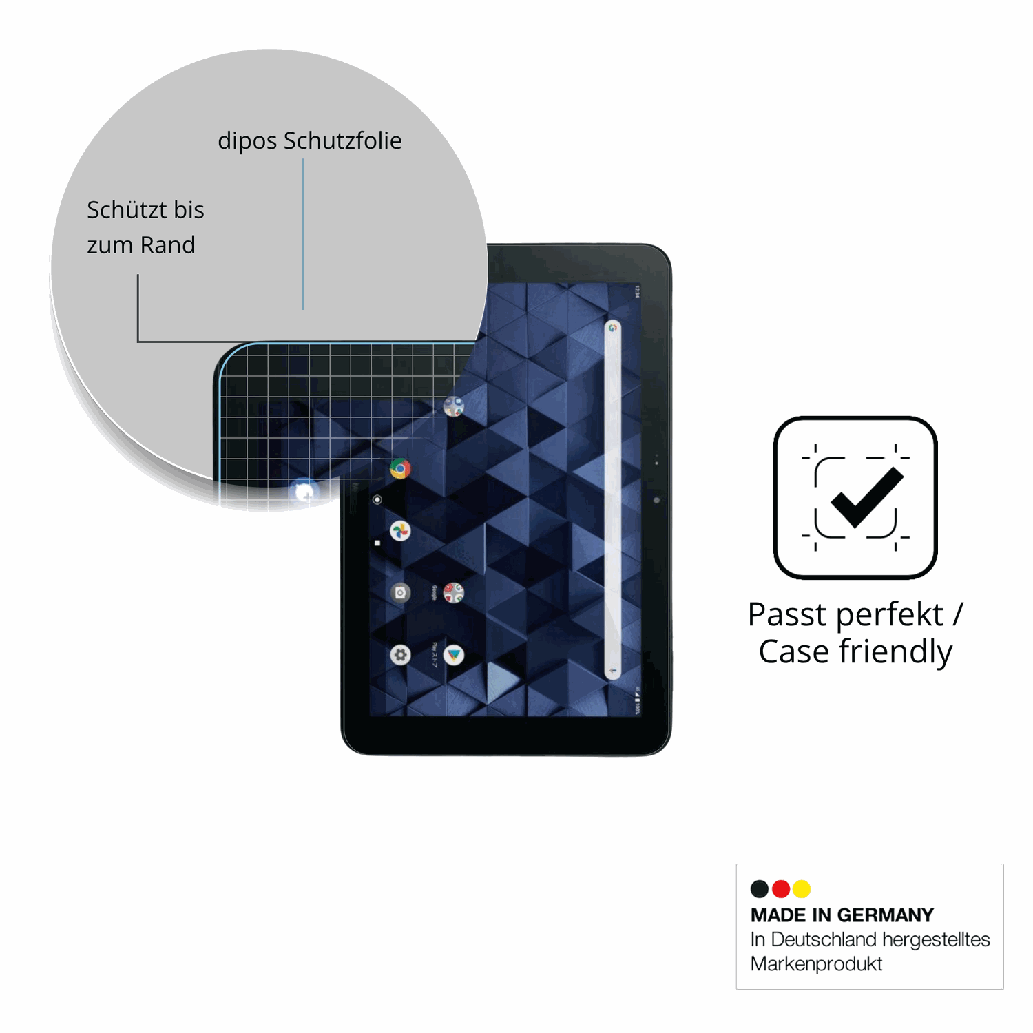 Besonders flexibler Displayschutz mit Anti-Shock-Schicht im Materialmix