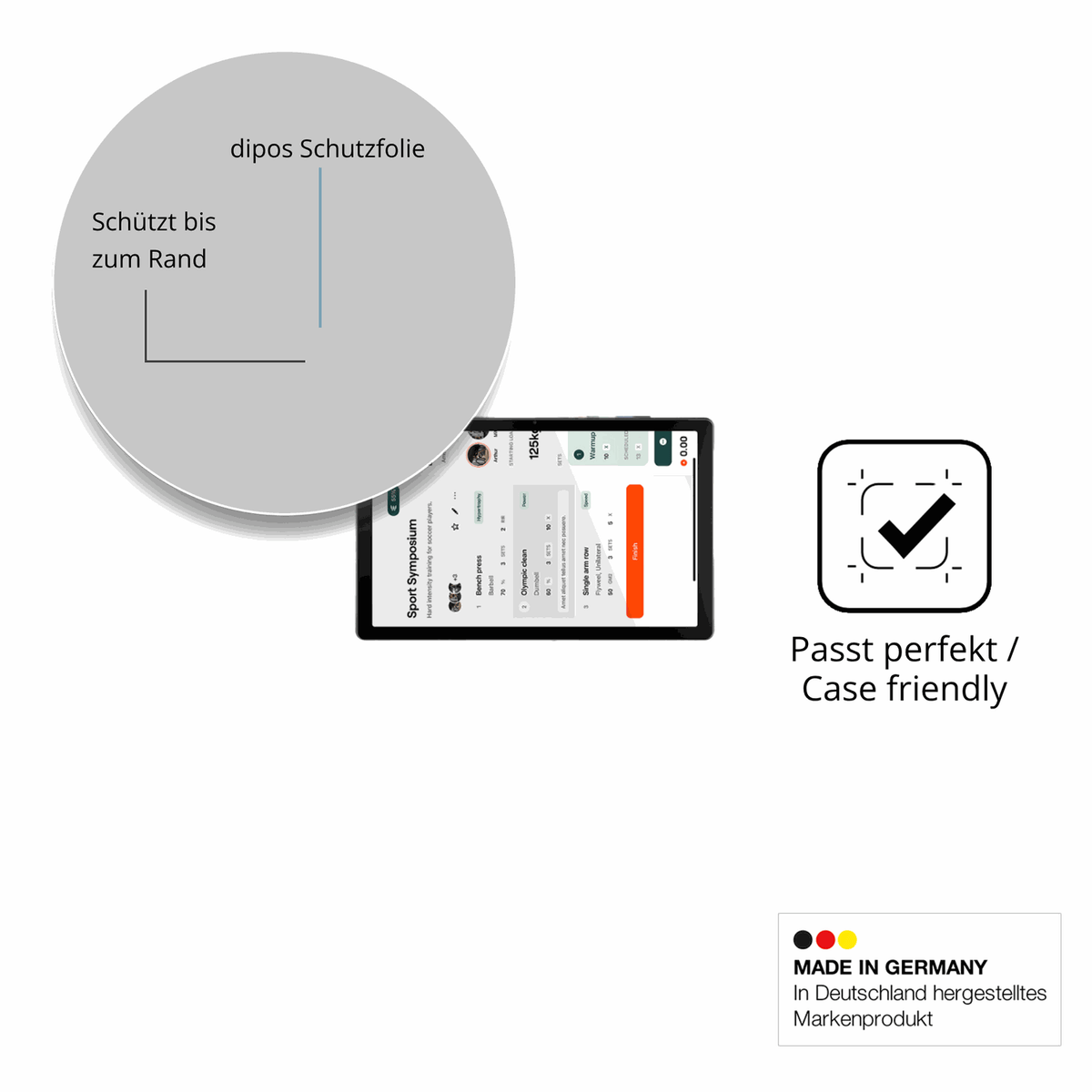 Besonders flexibler Displayschutz mit Anti-Shock-Schicht im Materialmix