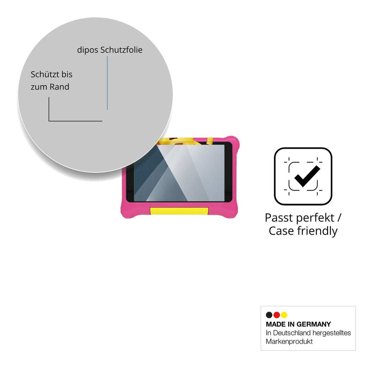Besonders flexibler Displayschutz mit Anti-Shock-Schicht im Materialmix