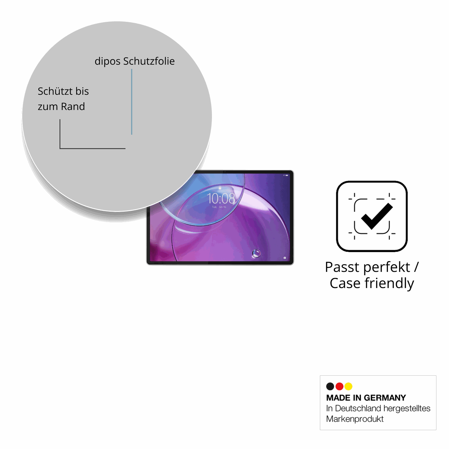 Besonders flexibler Displayschutz mit Anti-Shock-Schicht im Materialmix