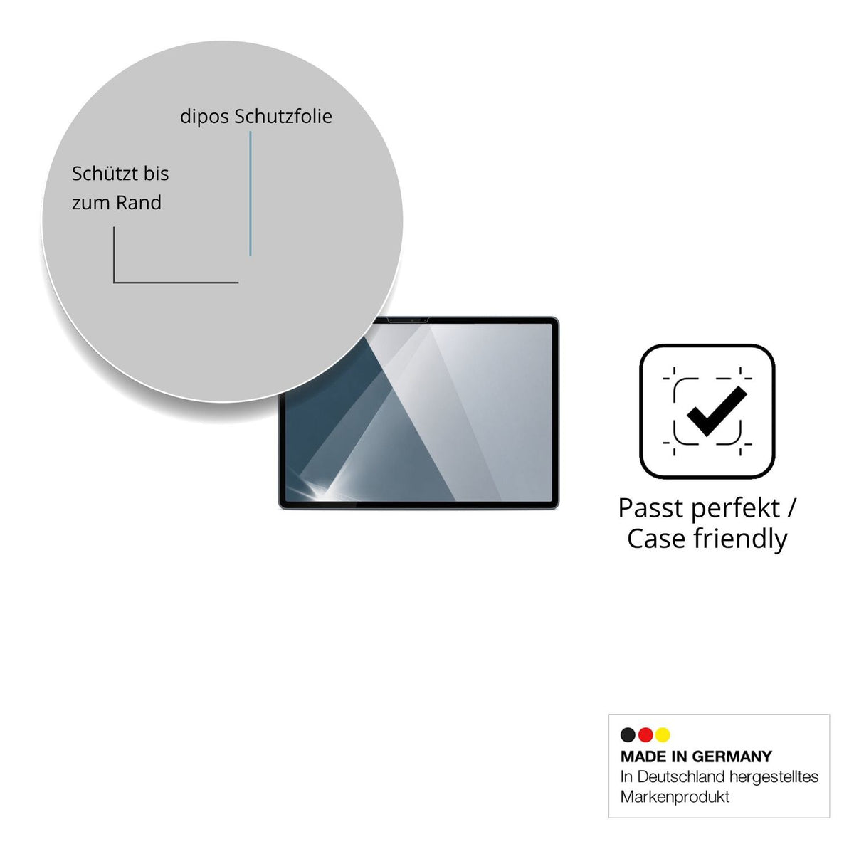Besonders flexibler Displayschutz mit Anti-Shock-Schicht im Materialmix