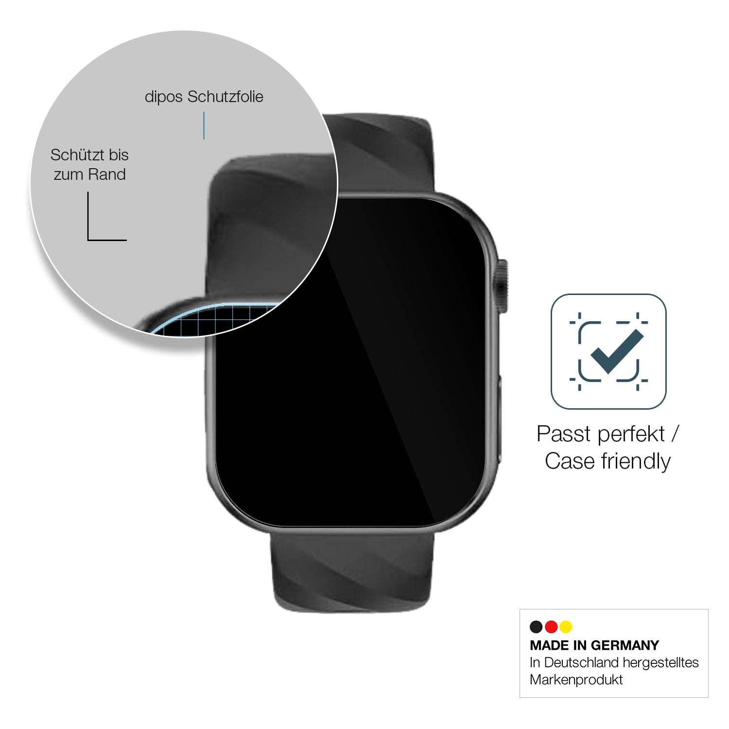 Besonders flexibler Displayschutz mit Anti-Shock-Schicht im Materialmix