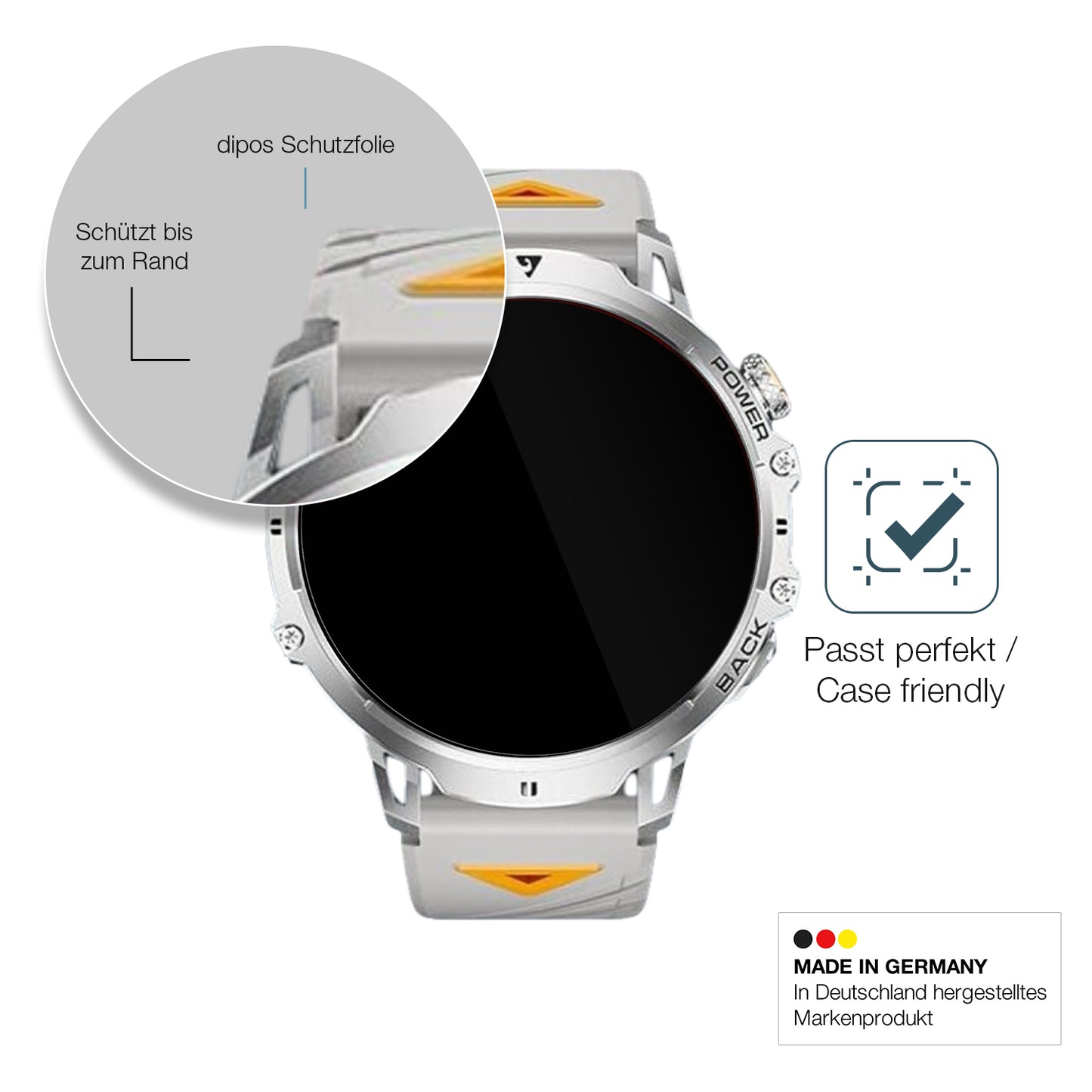 Besonders flexibler Displayschutz mit Anti-Shock-Schicht im Materialmix
