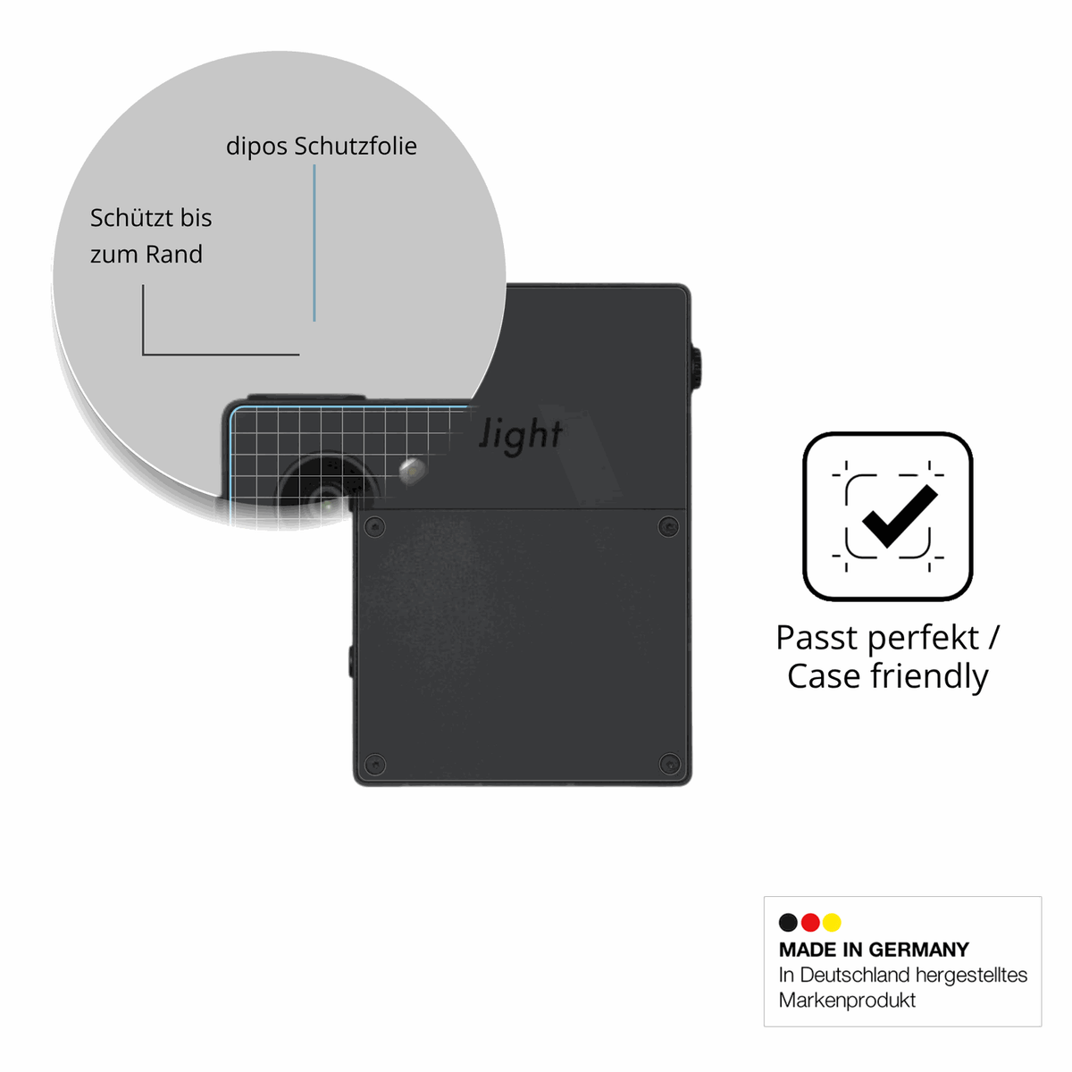 Besonders flexibler Displayschutz mit Anti-Shock-Schicht im Materialmix