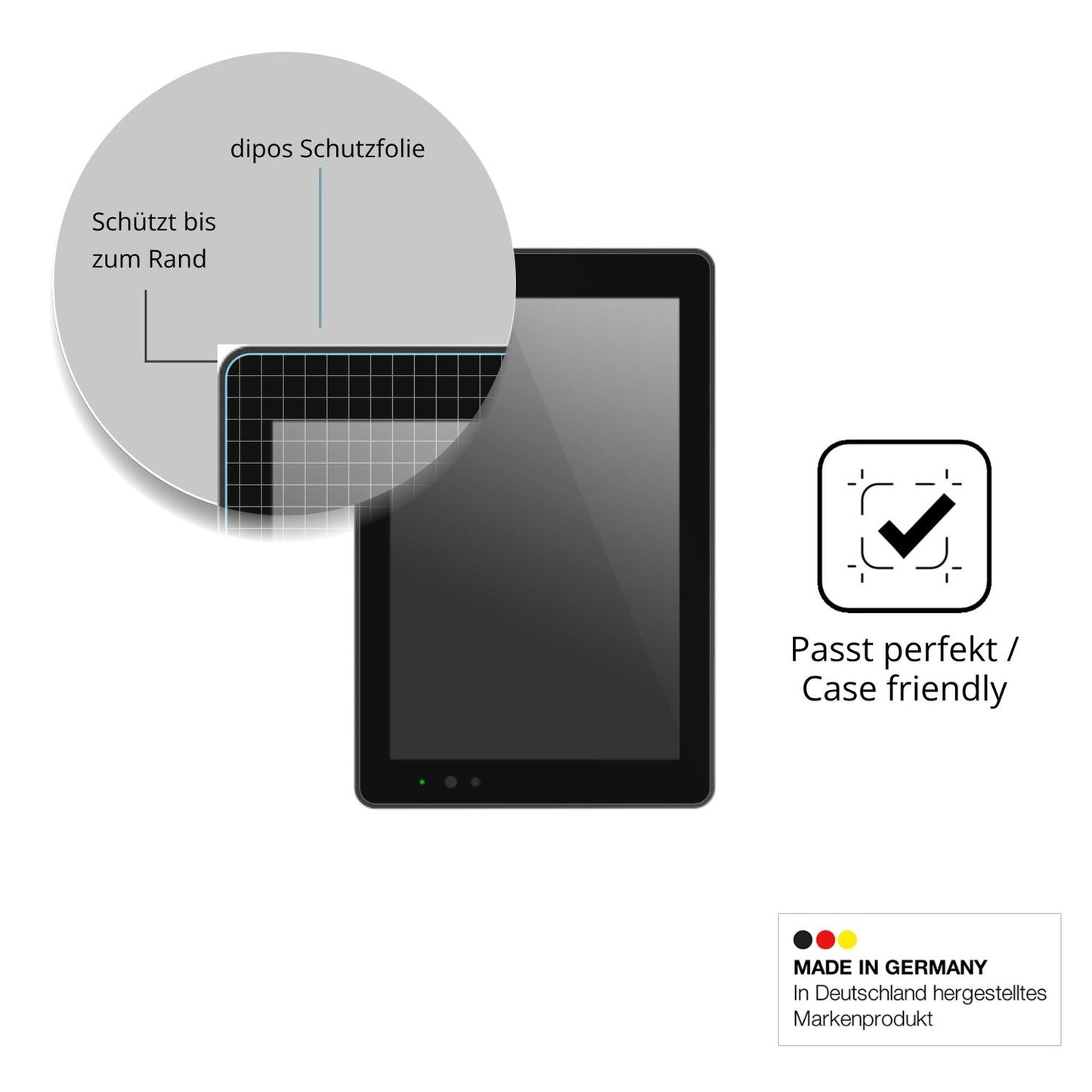 Besonders flexibler Displayschutz mit Anti-Shock-Schicht im Materialmix