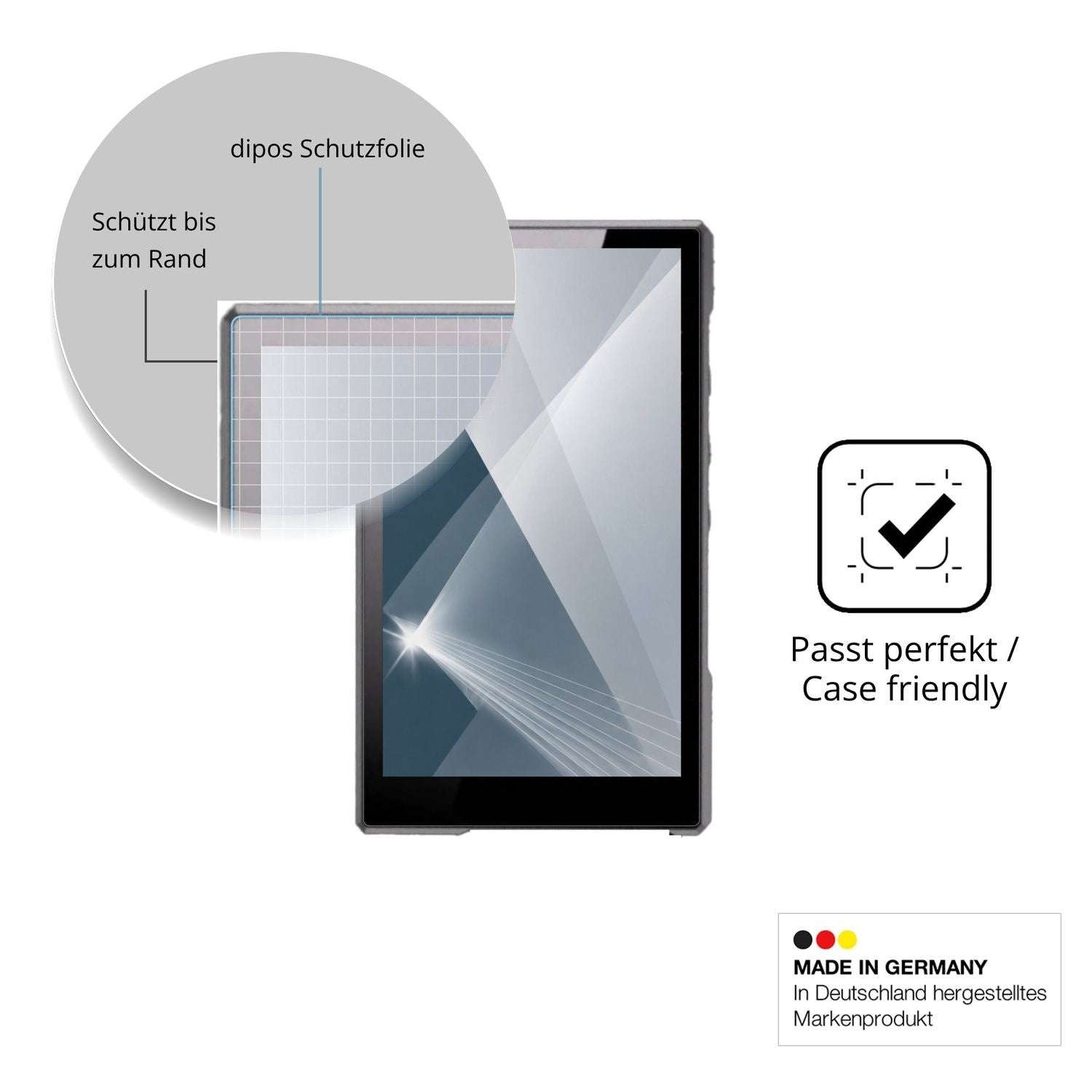 Besonders flexibler Displayschutz mit Anti-Shock-Schicht im Materialmix