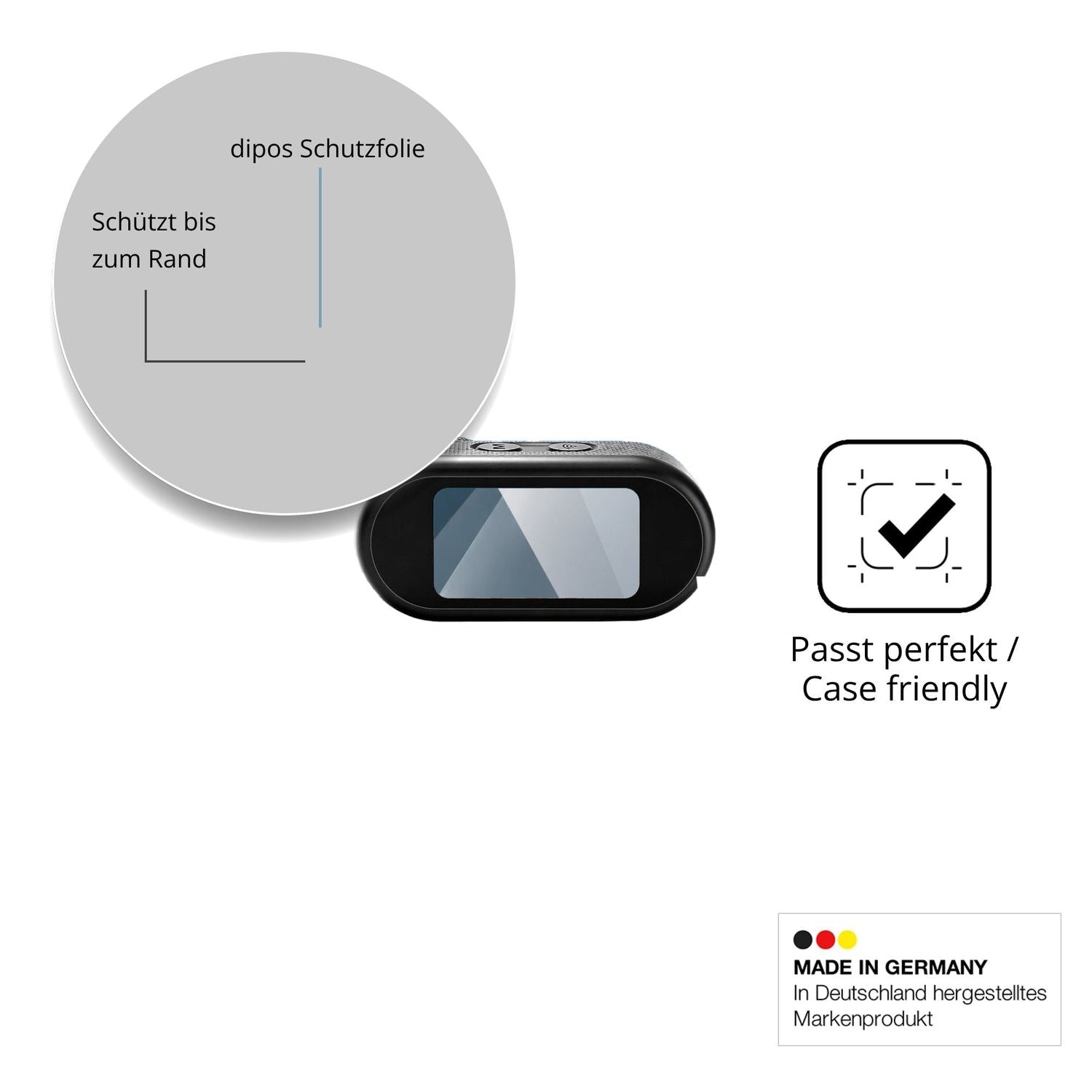 Besonders flexibler Displayschutz mit Anti-Shock-Schicht im Materialmix