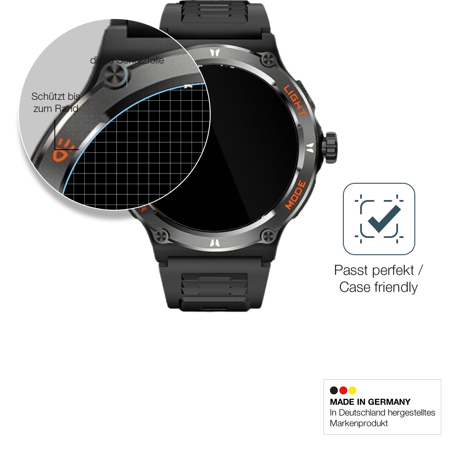 Besonders flexibler Displayschutz mit Anti-Shock-Schicht im Materialmix