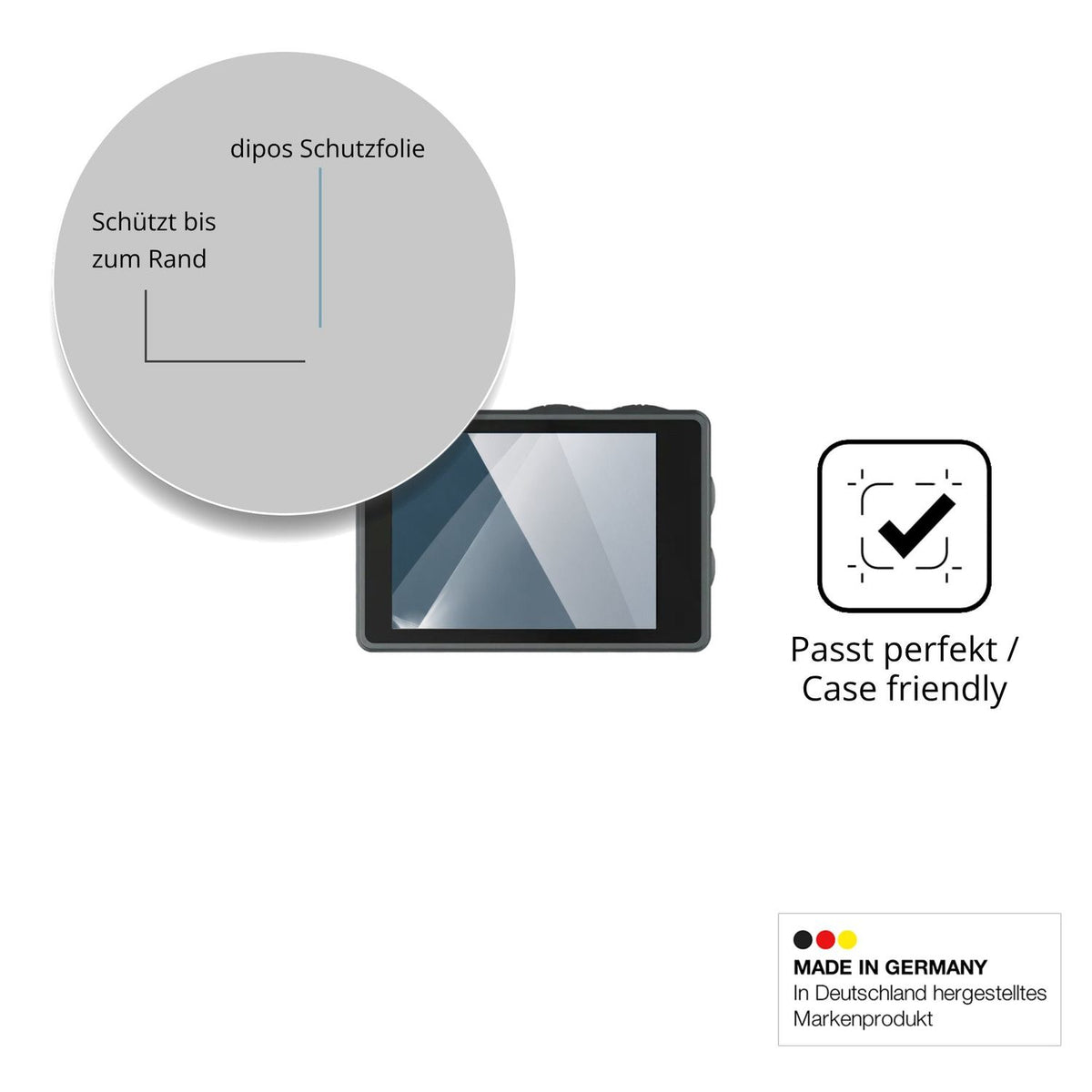 Besonders flexibler Displayschutz mit Anti-Shock-Schicht im Materialmix