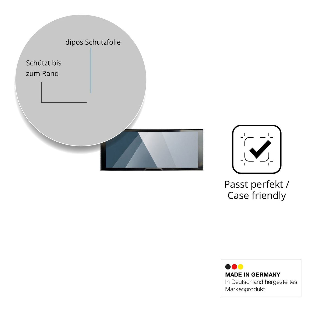 Besonders flexibler Displayschutz mit Anti-Shock-Schicht im Materialmix