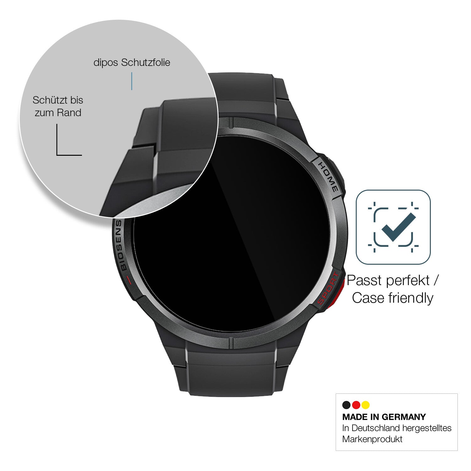 Besonders flexibler Displayschutz mit Anti-Shock-Schicht im Materialmix