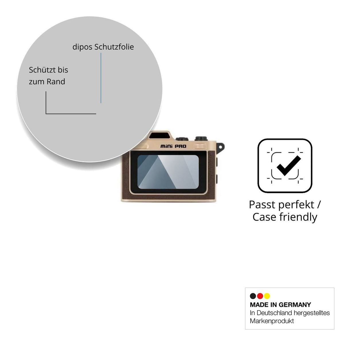 Besonders flexibler Displayschutz mit Anti-Shock-Schicht im Materialmix
